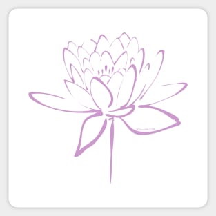 Lavender Lotus Calligraphy Sticker